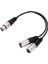 Yeni 3pin Xlr Dişi Jak - Çift 2 Erkek Fiş Y Ayırıcı Kablo Adaptörü 1 Ft Kordon (Yurt Dışından) 1