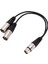 Yeni 3pin Xlr Dişi Jak - Çift 2 Erkek Fiş Y Ayırıcı Kablo Adaptörü 1 Ft Kordon (Yurt Dışından) 2