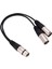 Yeni 3pin Xlr Dişi Jak - Çift 2 Erkek Fiş Y Ayırıcı Kablo Adaptörü 1 Ft Kordon (Yurt Dışından) 3