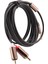 Jack 3.5mm Ila 2 Rca Ses Kablosu Aux Splitter 3.5mm Stereo Erkek - Erkek Rca Adaptör 2 Hoparlör Kablosu 1m (Yurt Dışından) 3
