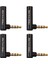 Rexlis 4pc 3.5mm Erkek - Kadın 90 Derece Sağ Açılı Adaptör Ses Mikrofon Kriko Stereo Fiş Konnektörü (Yurt Dışından) 1