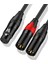 Xlr-Xlr Y-Sprıtter Kablosu Dengeli Xlr Kadın-Çift Xlr Erkek Ses Mikrofon Adaptörü 2 Xlr-Xlr Ses Adaptörü, B (Yurt Dışından) 1