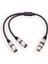 2x 3 Pin Xlr Dişi Ila Çift Xlr Erkek Y Ayırıcı Kablosu, Xlr Ayırıcı Kablosu, Mikrofon Ayırıcı Kablosu Ses Adaptörü, 50CM, Bir (Yurt Dışından) 2
