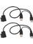 2x Slim Sata Kablosu USB 2.0 Ila 7+6 Dizüstü Bilgisayar Sata Adaptör Dönüştürücü Destek Penceresi Xp/7/8/10 Mac Os EM88 (Yurt Dışından) 1