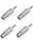 4x, 3,5mm Stereo Erkek Ila Rca Mono Kadın Ses Adaptörü, Gümüş (Yurt Dışından) 1