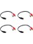 4x Altın Kaplama 3,5mm Jack Dişi - 2 Dişi Jacks Stereo Adaptör Ses Dinlatıcı Rca (15CM) Siyah (Yurt Dışından) 1