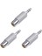 3pcs 3,5mm Stereo Erkek - Rca Mono Kadın Ses Adaptörü, Gümüş (Yurt Dışından) 1