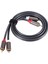 Rexlis 2 Rca - 2 Rca Erkek - Erkek Hifi Ses Kablosu Ofc Av Hoparlör Tel Tv DVD Amplifikatör Subwoofer Soundbar 1m (Yurt Dışından) 1