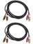 2x 2rca - 2 Rca Koaksiyel Ses Kablosu 3.5 Jack Stereo Rca Ses Kablosu Ev Sineması DVD Tv Amplifikatör CD Soundbox (Yurt Dışından) 1