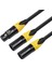 4x Xlr Ayırıcı Kablosu, 3 Pin Xlr Dişi - Çift Xlr Erkek Sesli Kablo Dengeli Mikrofon Ayırıcı Kablosu Ses Adaptörü (Yurt Dışından) 3