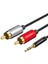 3x Vejgig Rca Kablosu 2rca Ila 3,5 Ses Kablosu 3.5mm Jack Rca Telefon Edife Ev Sineması DVD 2rca (2m) (Yurt Dışından) 3