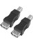 2x USB Yazıcı Adaptörü A Tip A Dişi - Tip B Erkek Siyah Gümüş Tonu (Yurt Dışından) 1