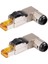 2pcs RJ45 Tam Korumalı Çinko Alaşımlı Alan Fiş 90 Derece Açılı Cat8 Stp Stp Alan Fesih Konnektörü Toolless Tip (Yurt Dışından) 1