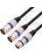 3 Pin Xlr Dişi Ila Çift Xlr Erkek Y Ayırıcı Kablosu, Xlr Ayırıcı Kablosu, Mikrofon Ayırıcı Kablosu Ses Adaptörü, 50CM, B (Yurt Dışından) 1