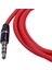 2pcs 3.5mm 1/8 Inç Erkek - Erkek 4 Kutuplu Araba Aux Ses Kordon Kablosu Kayıt Kulaklık Kırmızı (Yurt Dışından) 4