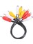 Yeni 3 Rca Erkek Kriko - 6 Rca Dişi Fiş Ayırıcı Sesli Video Av Adaptör Kablosu (Yurt Dışından) 3