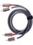 5x Rexlis 2 Rca Ila 2 Rca Erkek - Erkek Hifi Ses Kablosu Ofc Av Hoparlör Tel Tv DVD Amplifikatör Subwoofer Soundbar 1m (Yurt Dışından) 3