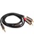4x Jack 3.5mm Ila 2 Rca Ses Kablosu Aux Aux -Splitter 3.5mm Stereo Erkek - Erkek Rca Adaptör 2 Hoparlör Kablosu 1m (Yurt Dışından) 3