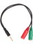 2pcs Kablo Adaptörü 2 Arada 1 Splitter 4 Pole 3.5mm Ses Kulaklık Kulaklığı 2 Dişi Jak Kulaklık Mikrofonlu Ses Kablosu 3 Kutup (Yurt Dışından) 2