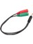 2pcs Kablo Adaptörü 2 Arada 1 Splitter 4 Pole 3.5mm Ses Kulaklık Kulaklığı 2 Dişi Jak Kulaklık Mikrofonlu Ses Kablosu 3 Kutup (Yurt Dışından) 4