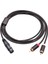 2x 3 Pin Xlr Dişi Ila Çift Rca Erkek Y Ayırıcı Kablosu, Mikser Amplifikatör Ses Kablosu, Stereo Ses Ara Bağlantı Kablosu, 1 Metre (Yurt Dışından) 2