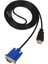 2x Hdtv HDMI Altın Erkek-Vga Hd-15 Erkek 15PIN Adaptör Kablosu 6ft 1.8m 1080P (Yurt Dışından) 2