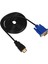 2x Hdtv HDMI Altın Erkek-Vga Hd-15 Erkek 15PIN Adaptör Kablosu 6ft 1.8m 1080P (Yurt Dışından) 3