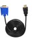 2x Hdtv HDMI Altın Erkek-Vga Hd-15 Erkek 15PIN Adaptör Kablosu 6ft 1.8m 1080P (Yurt Dışından) 5