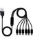 6 Arada USB Tip C Splitter Cable C Veri Iletim Şarj Kablosu Telefon Tablet 1.5m (Yurt Dışından) 1