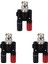 3x Bnc Fiş 4mm Muz Tapası Ayırma Konnektörü Bnc Erkek Fiş 2 x 4mm Muz Kadın Kriko Soket Adaptörü (Yurt Dışından) 1