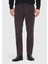Mürdüm Düz Dokuma Slim Fit Kadife Casual Pamuk Karışımlı Pantolon 2