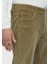 Açık Yeşil Düz Dokuma Slim Fit Kadife Casual Pamuk Karışımlı Pantolon 3