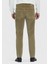 Açık Yeşil Düz Dokuma Slim Fit Kadife Casual Pamuk Karışımlı Pantolon 4