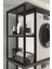 Çamaşır Makinesi Dolabı Kurutma Makinesi Dolabı Metal Banyo Dolabı Mısra Antrasit 5