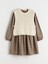 Yeni Sezon Ekose Kız Çocuk Elbise ve Süveter 3