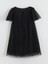 Yeni Sezon Bisiklet Yaka Kurdele Detaylı Kız Çocuk Elbise 2