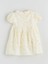 Yeni Sezon Bebe Yaka Nakışlı Kız Bebek Elbise 3