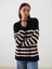 Yeni Sezon Bisiklet Yaka Çizgili Kadın Triko Tunik 1