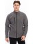 Erkek Polar Ceket Tam Fermuarlı 3 Cepli Gri 1