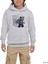 Mine-Craft Creeper Shadow Gri Çocuk Kapşonlu Sweatshirt 1