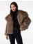 Suni Kürk Mont Oversize Geniş Yaka 1