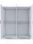 BA163 Geniş Gardırop Elbise Dolabı 4 Kapaklı 2 Raflı 4 Askılı Modüler Dolap Beyaz 5