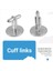 1 Çift Moda Manşetler Yuvarlak Gözler Gömlek Kolkukları Manşet Bağlantıları Erkek Elbise Iş Düğün Hediyesi Mevcut (Gümüş+Mavi) (Yurt Dışından) 5
