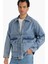 Relax Fit Fermuarlı Denim Ceket F0097AX25AU 1