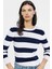 Regular Fit Bisiklet Yaka Çizgili Triko Kazak W0052AZ24AU 1