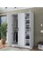 BA164 Gardırop Elbise Dolabı 3 Kapaklı 6 Raflı 2 Askılı Modüler Dolap Beyaz 1