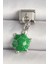 316L Çelik Gümüş Renk Yeşil Kaplumbağa Model Nomination Charm 1
