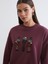 Yeni Sezon Işlemeli Kadın Kalın Sweatshirt Tunik 1