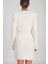 Ekru Cepleri Aksesuar Detaylı Triko Hırka 28838 4