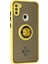 Samsung Galaxy A11 Kılıf Montreal Yüzüklü Silikon Kapak - Sarı 2